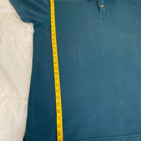 Wiered Fish Blue Cotton Heavy Polo Shirt - Picture 8 of 13